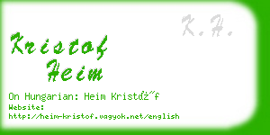 kristof heim business card